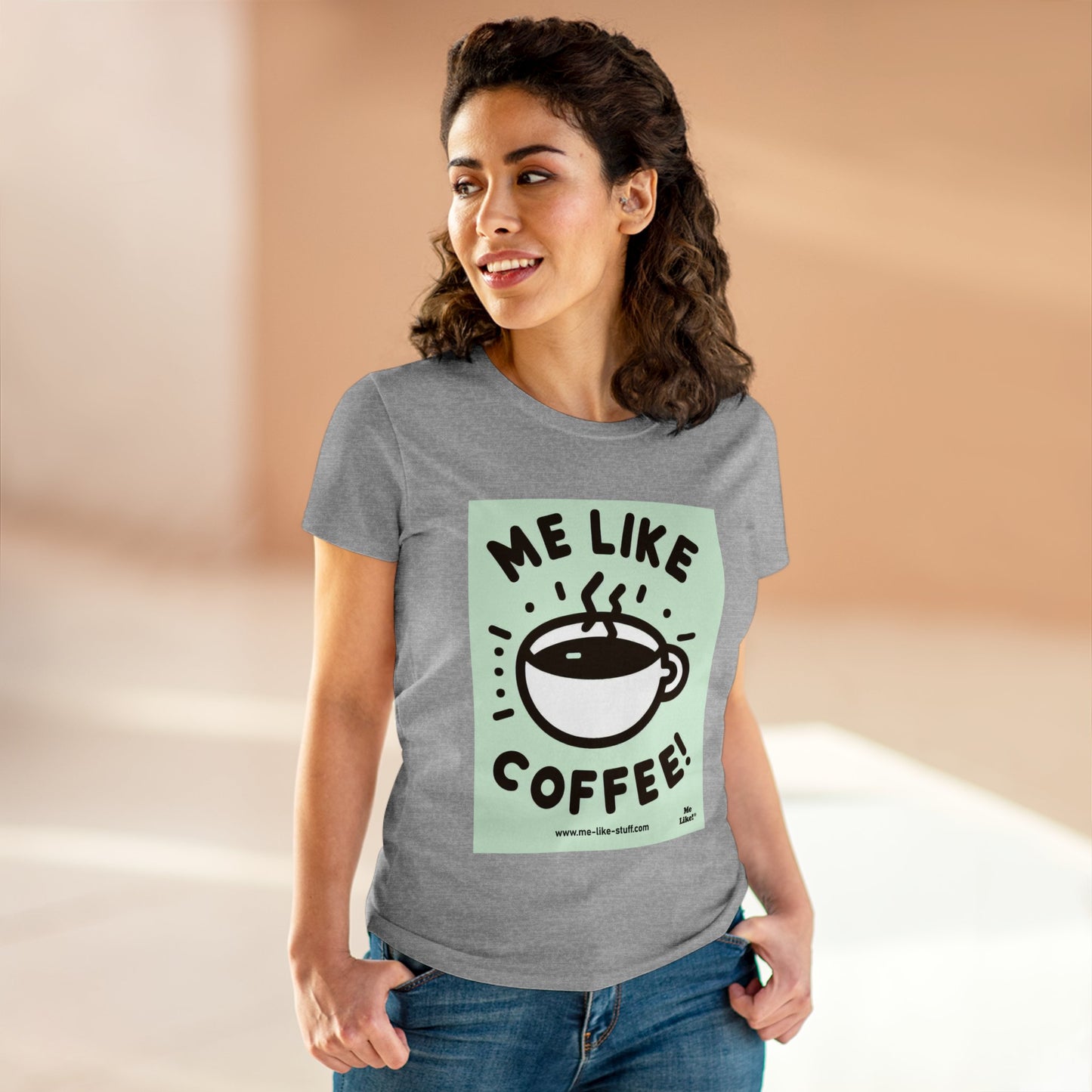 Women's Heavy Cotton Tee - Me Like Coffee! (#2)