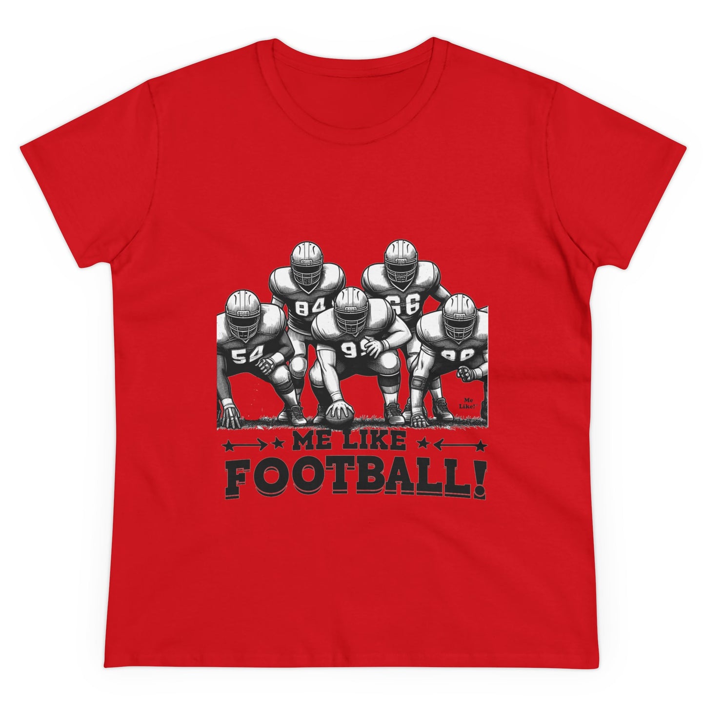 Me Like Football! - Women's Heavy Cotton Tee - (Football #2)