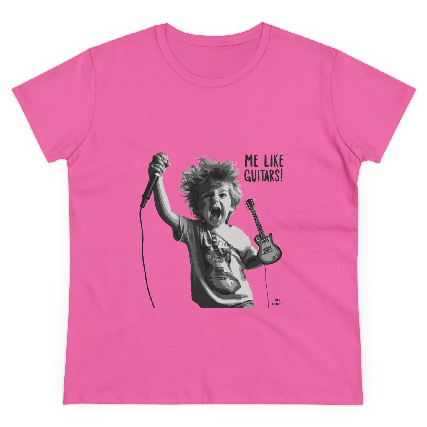 Me Like Guitars! - Women's Cotton Tee - Punk #2