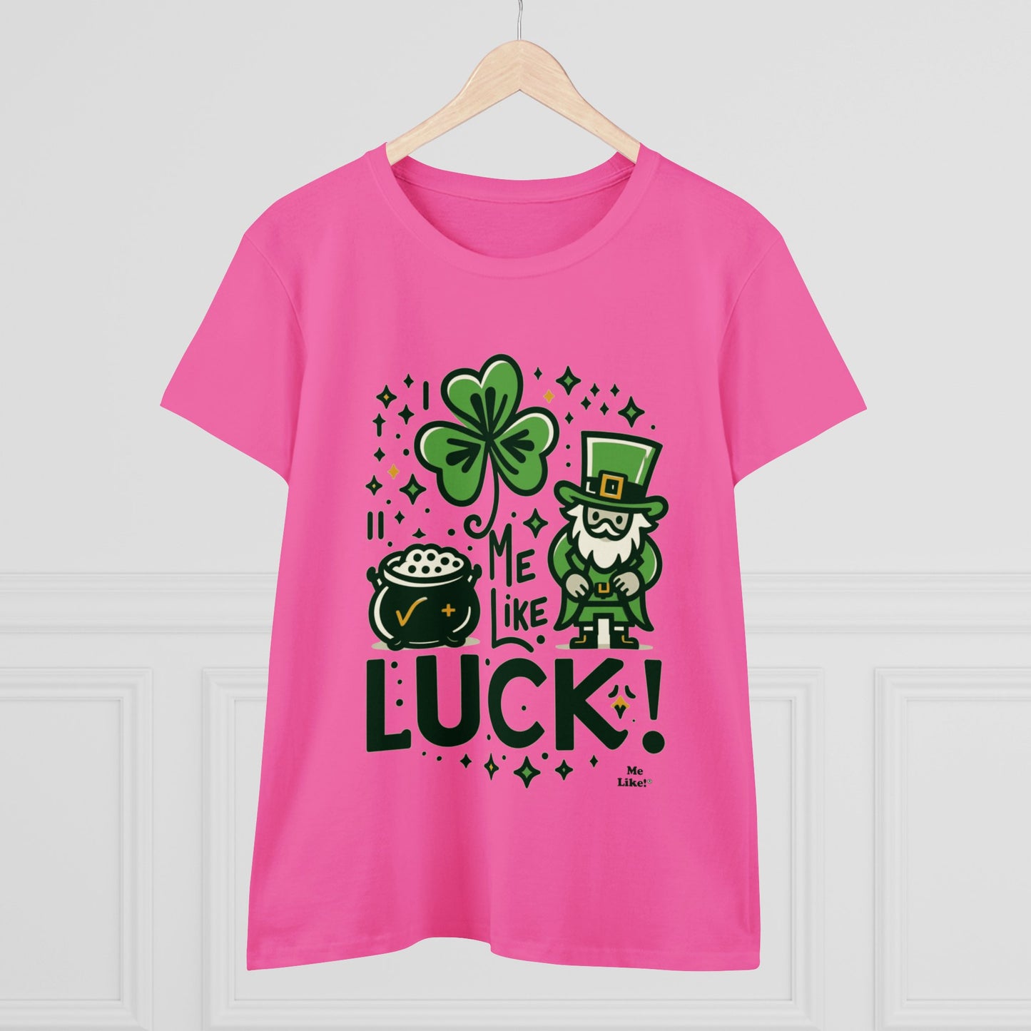 Me Like Luck! - Women's Heavy Cotton Tee - (St. Patrick's Day #4)