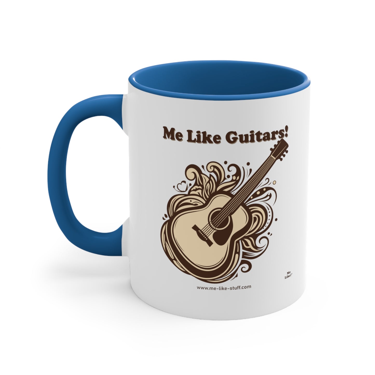 Accent Coffee Mug, 11oz - Me Like Guitars! (Acoustic #1)