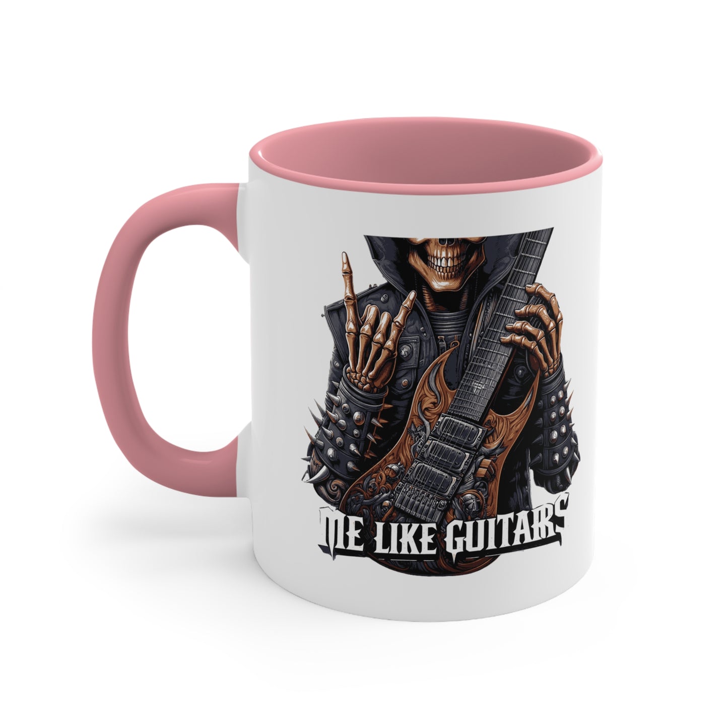 Me Like Guitars! - Accent Coffee Mug, 11oz - Heavy Metal #2