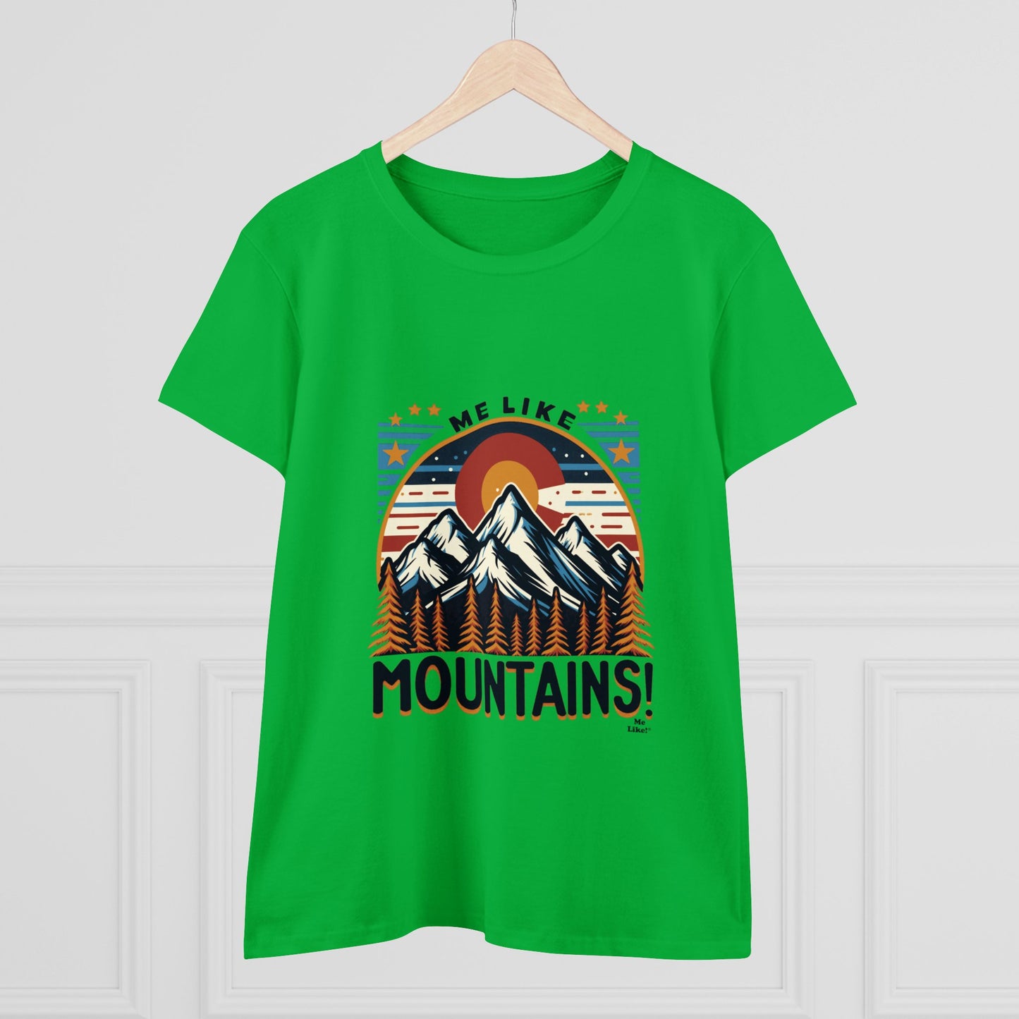 Me Like Mountains! - Women's Heavy Cotton Tee - (Mountains #5)