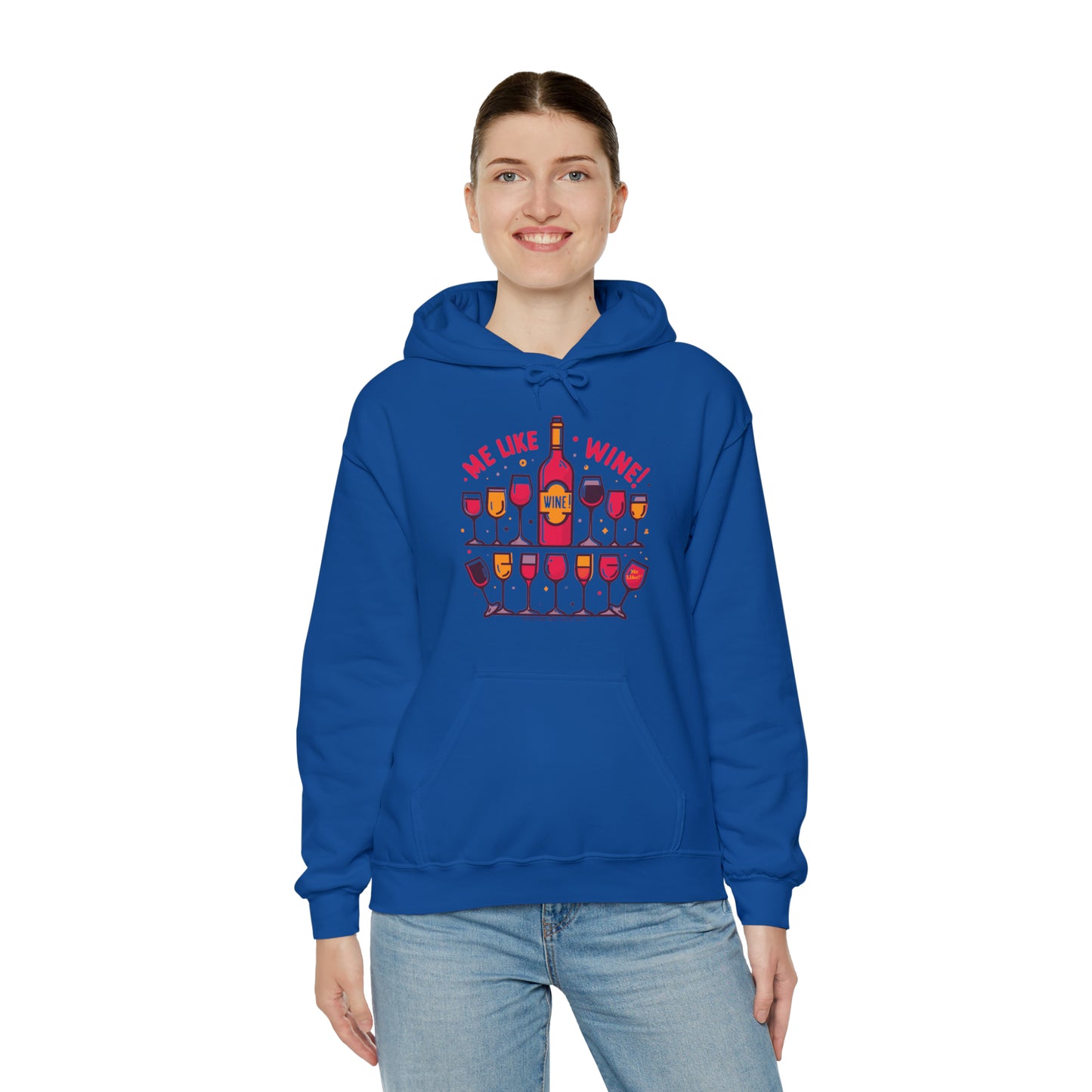 Unisex Heavy Blend™ Hooded Sweatshirt - Me Like Wine! (#2)