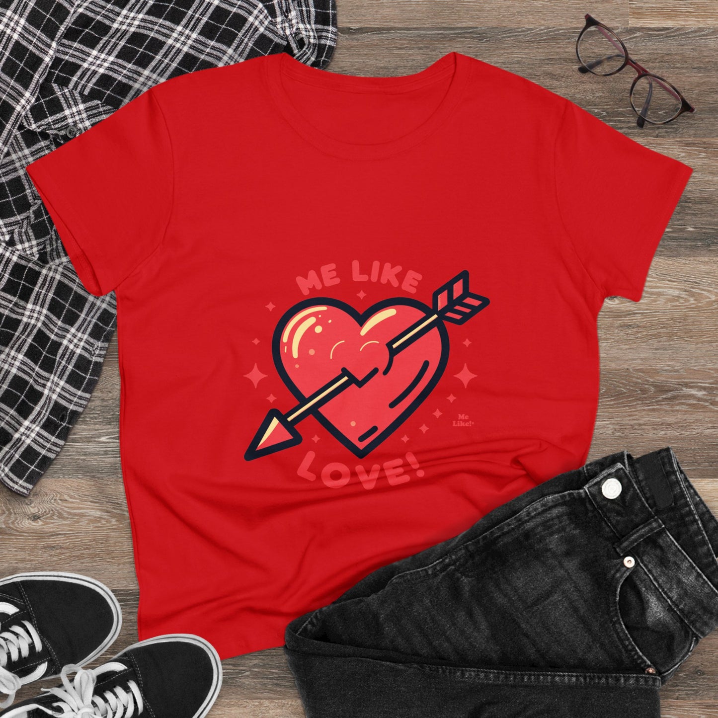 Me Like Love! - Women's Heavy Cotton Tee - (Love #1)