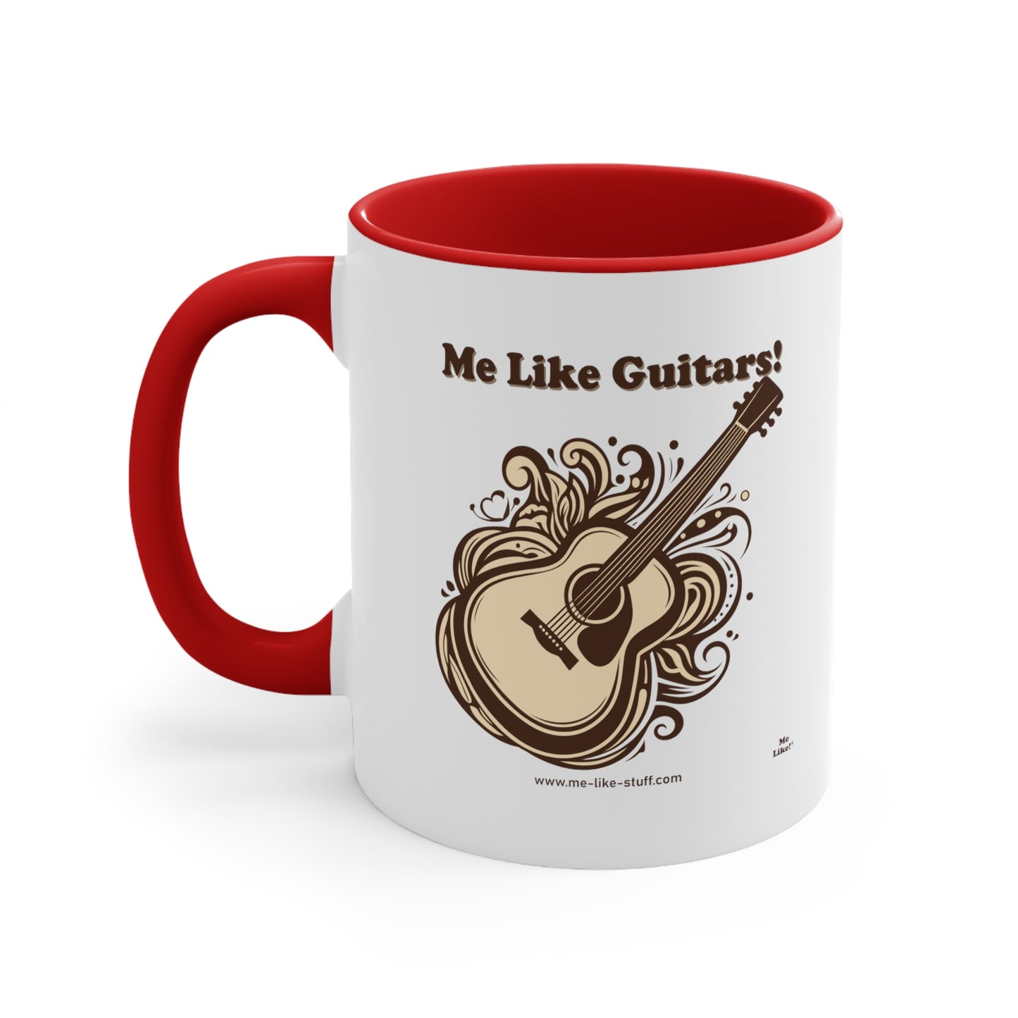 Accent Coffee Mug, 11oz - Me Like Guitars! (Acoustic #1)