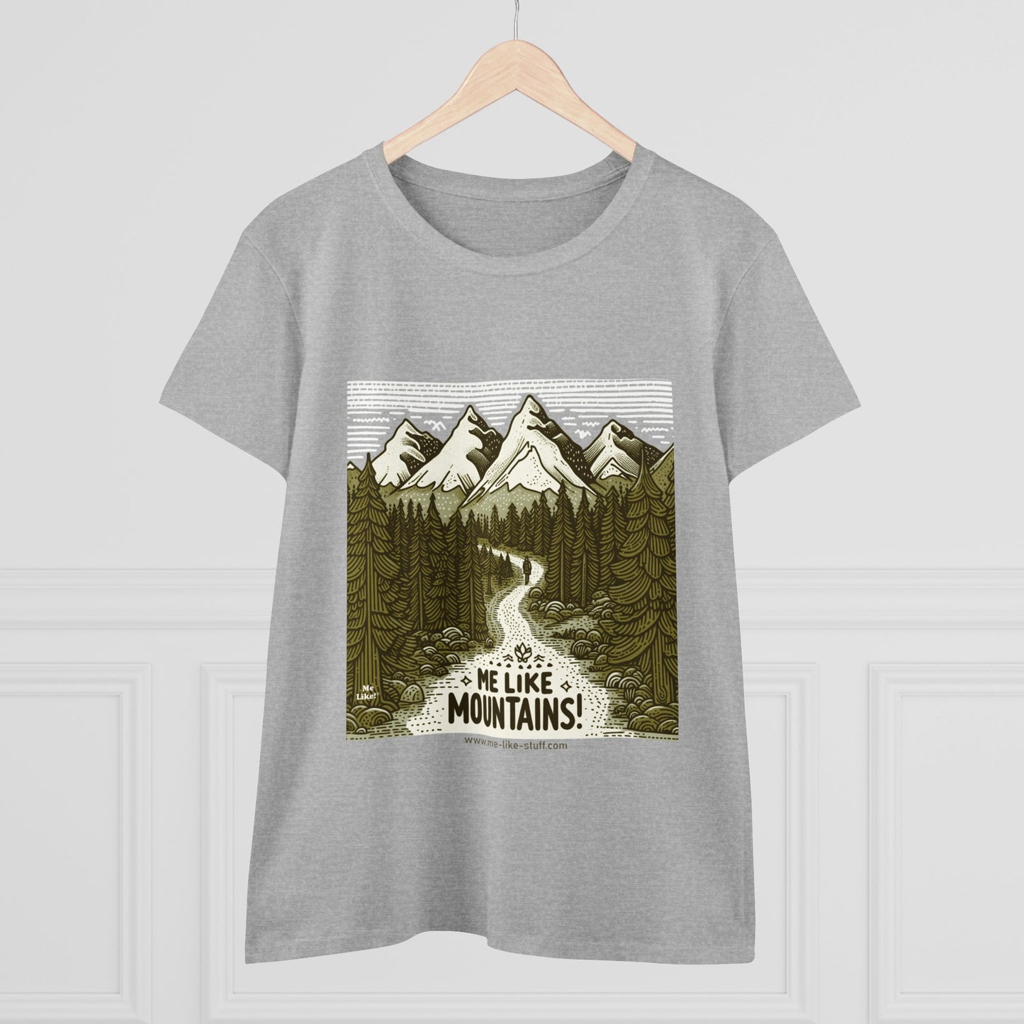 Me Like Mountains! - Women's Heavy Cotton Tee - (#3)