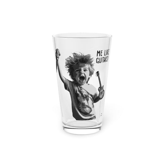 Me Like Guitars! - Pint Glass, 16oz - Punk #2