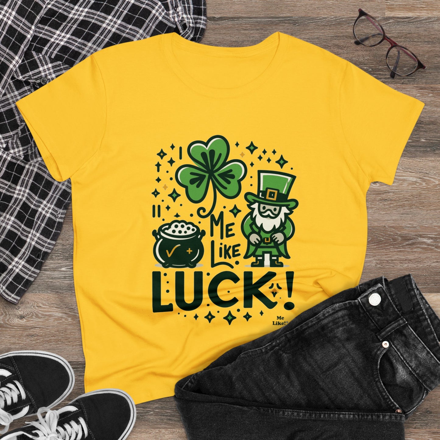 Me Like Luck! - Women's Heavy Cotton Tee - (St. Patrick's Day #4)