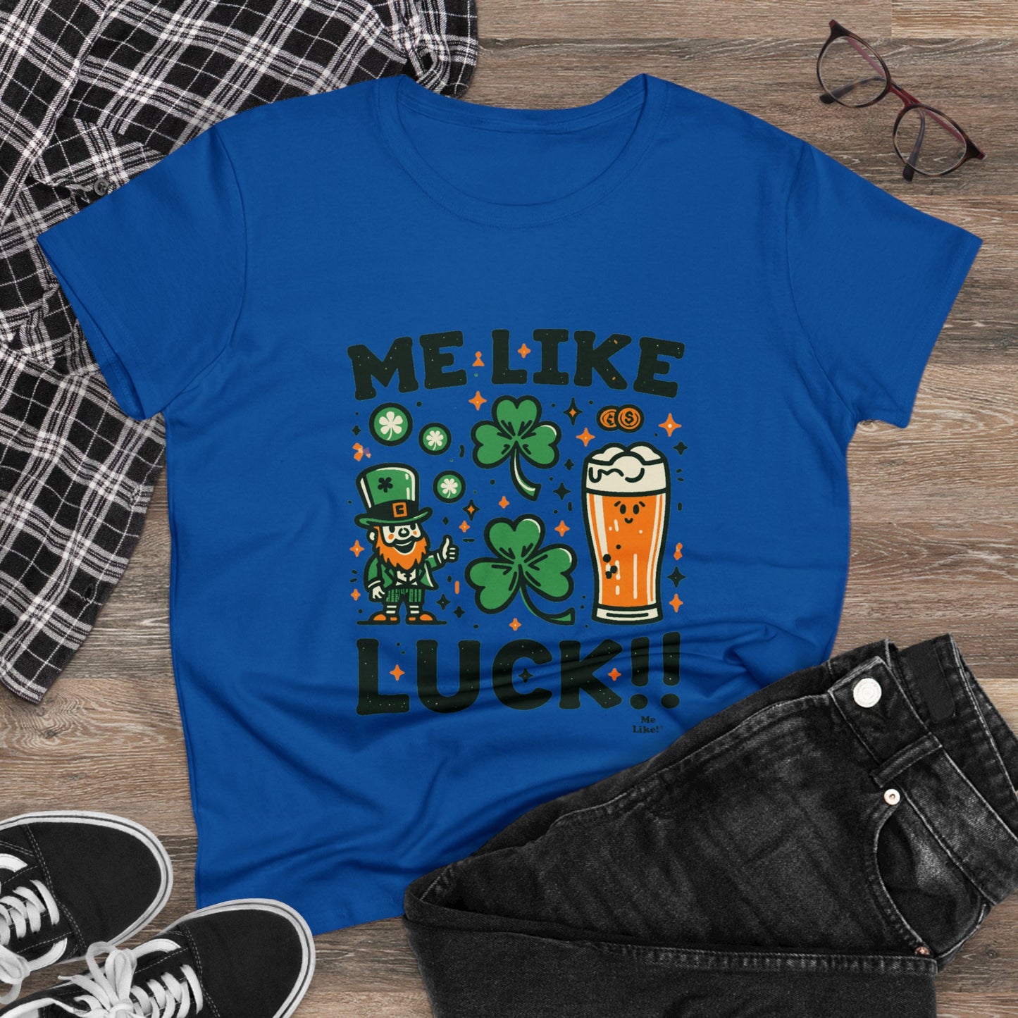 Me Like Luck! - Women's Heavy Cotton Tee - (St. Patrick's Day #3)