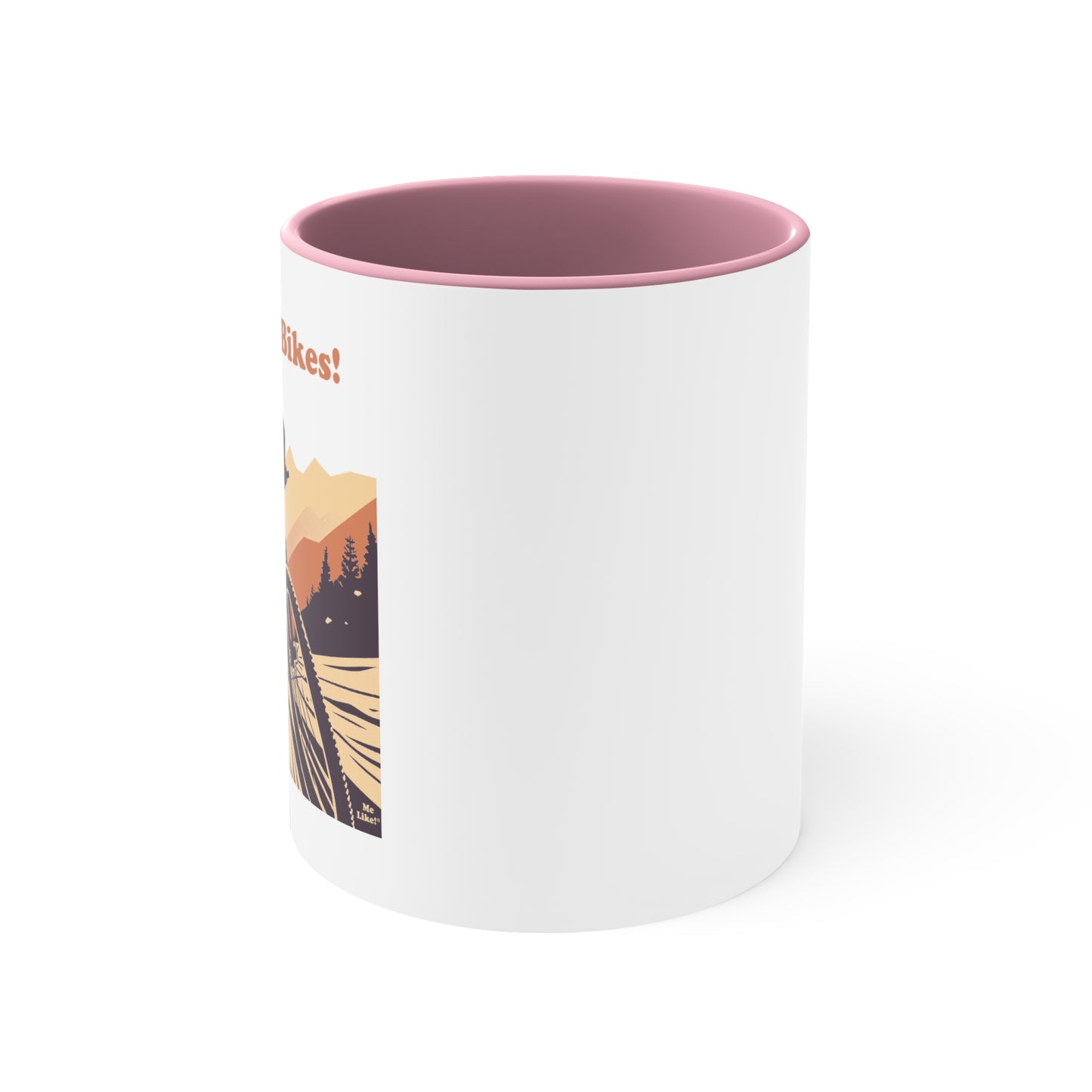 Accent Coffee Mug, 11oz - Me Like Bikes! (Mountain Bike #2)