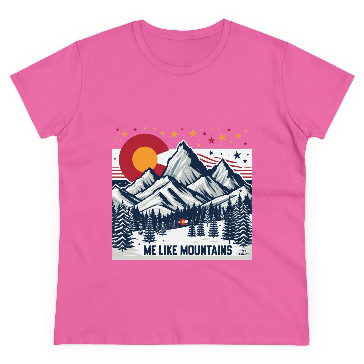 Me Like Mountains! - Women's Heavy Cotton Tee - (Mountains #6)