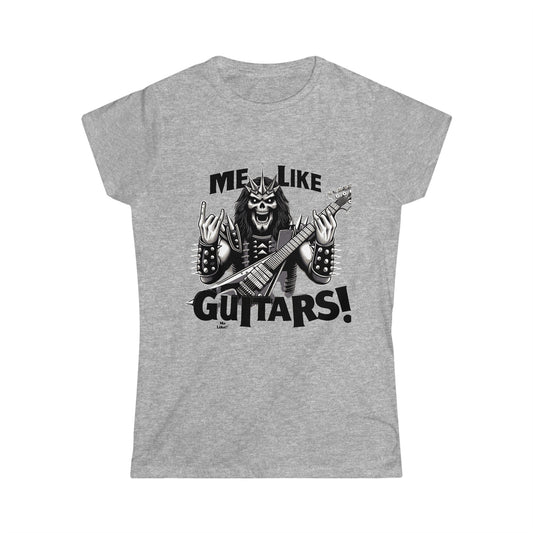 Me Like Guitars! - Women's Softstyle Tee - Heavy Metal #1