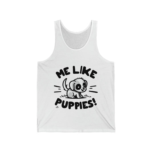 Me Like Puppies! - Unisex Jersey Tank - (#2)