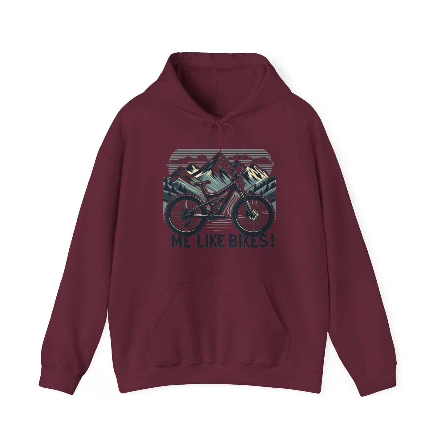 Me Like Bikes! - Unisex Heavy Blend™ Hooded Sweatshirt - (Mountain Bike #5)