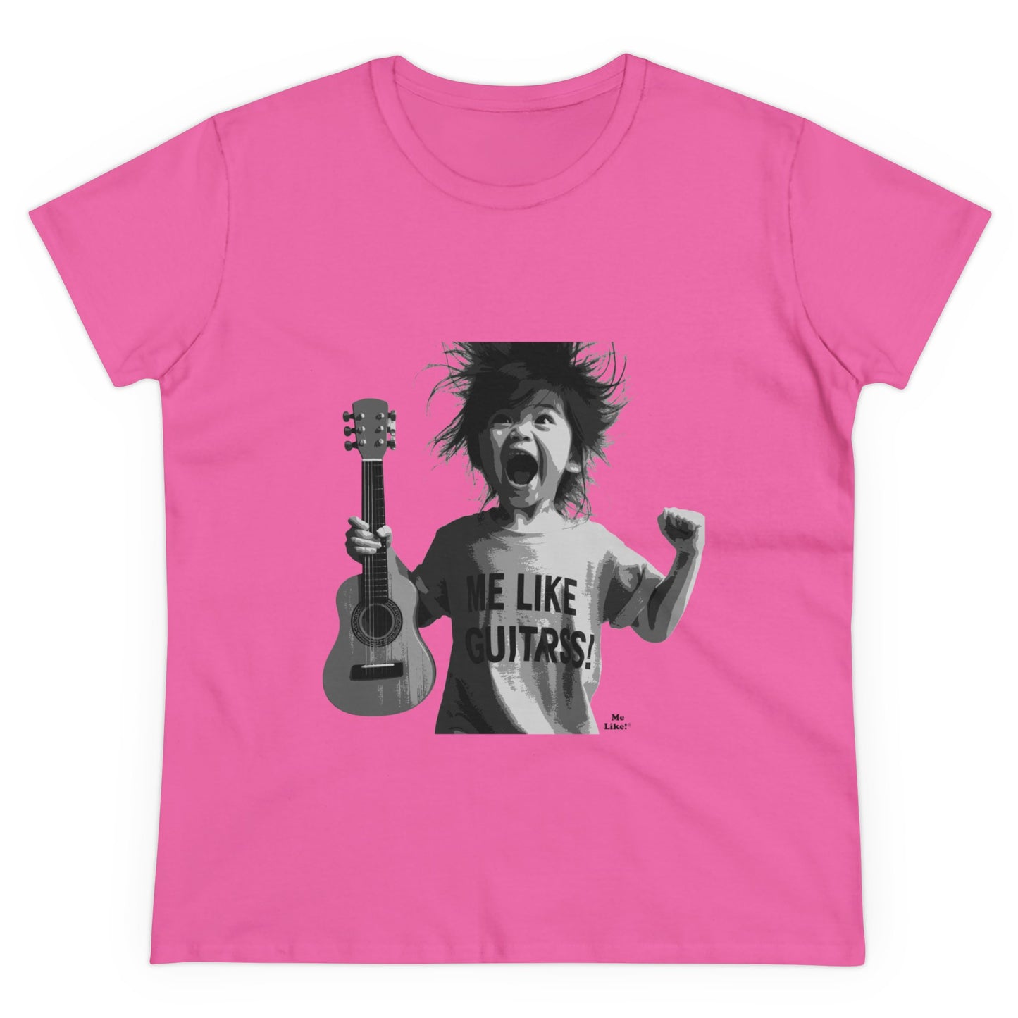 Me Like Guitars! - Women's Cotton Tee - Punk #1