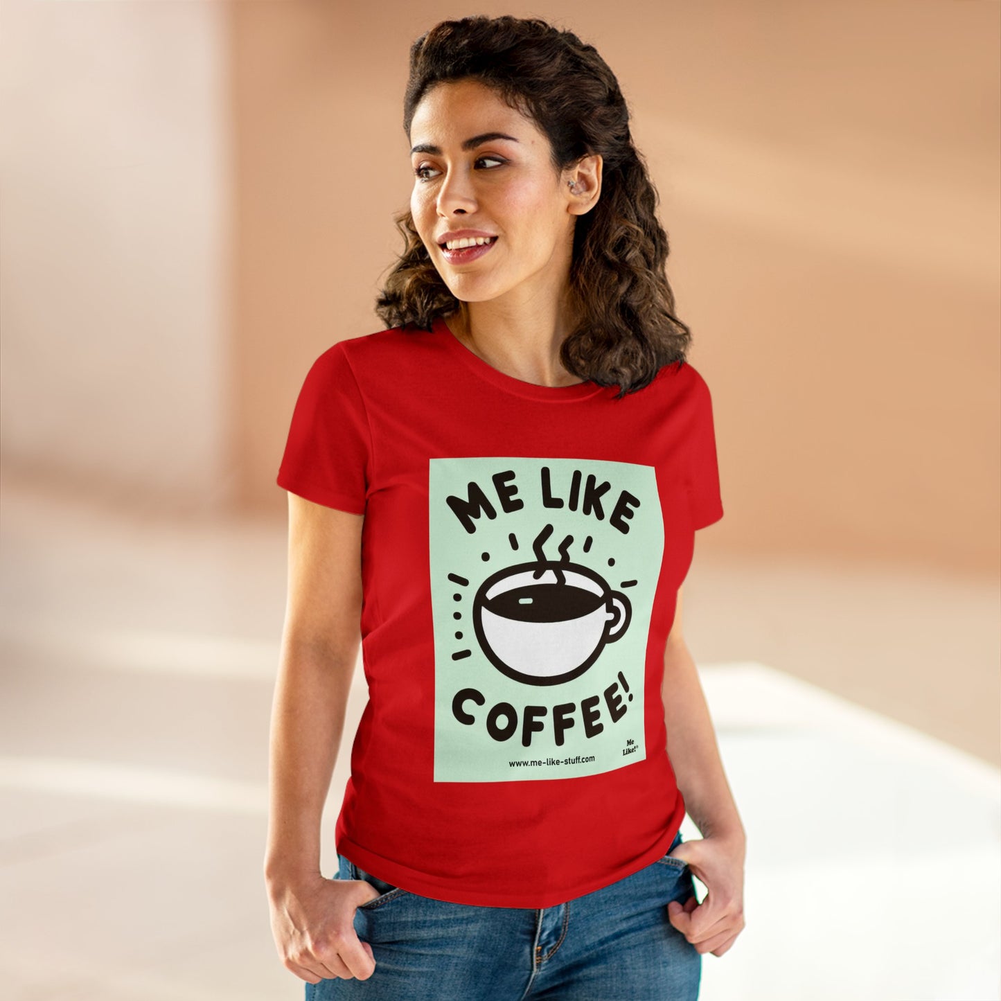 Women's Heavy Cotton Tee - Me Like Coffee! (#2)