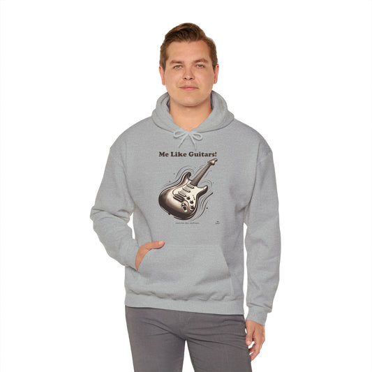 Unisex Heavy Blend™ Hooded Sweatshirt - Me Like Guitars! (Electric #3)