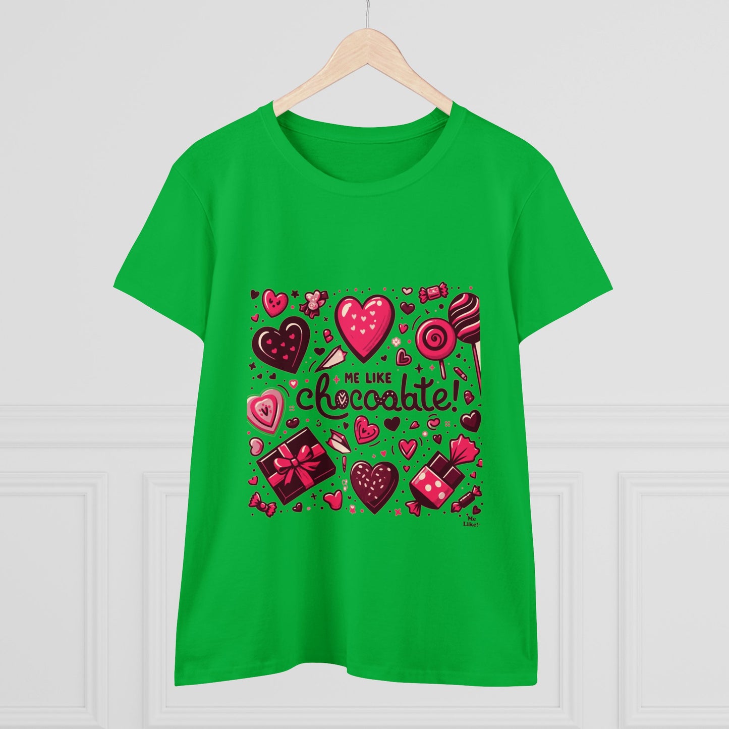 Me Like Chocolate! - Women's Heavy Cotton Tee - (Chocolate #1)