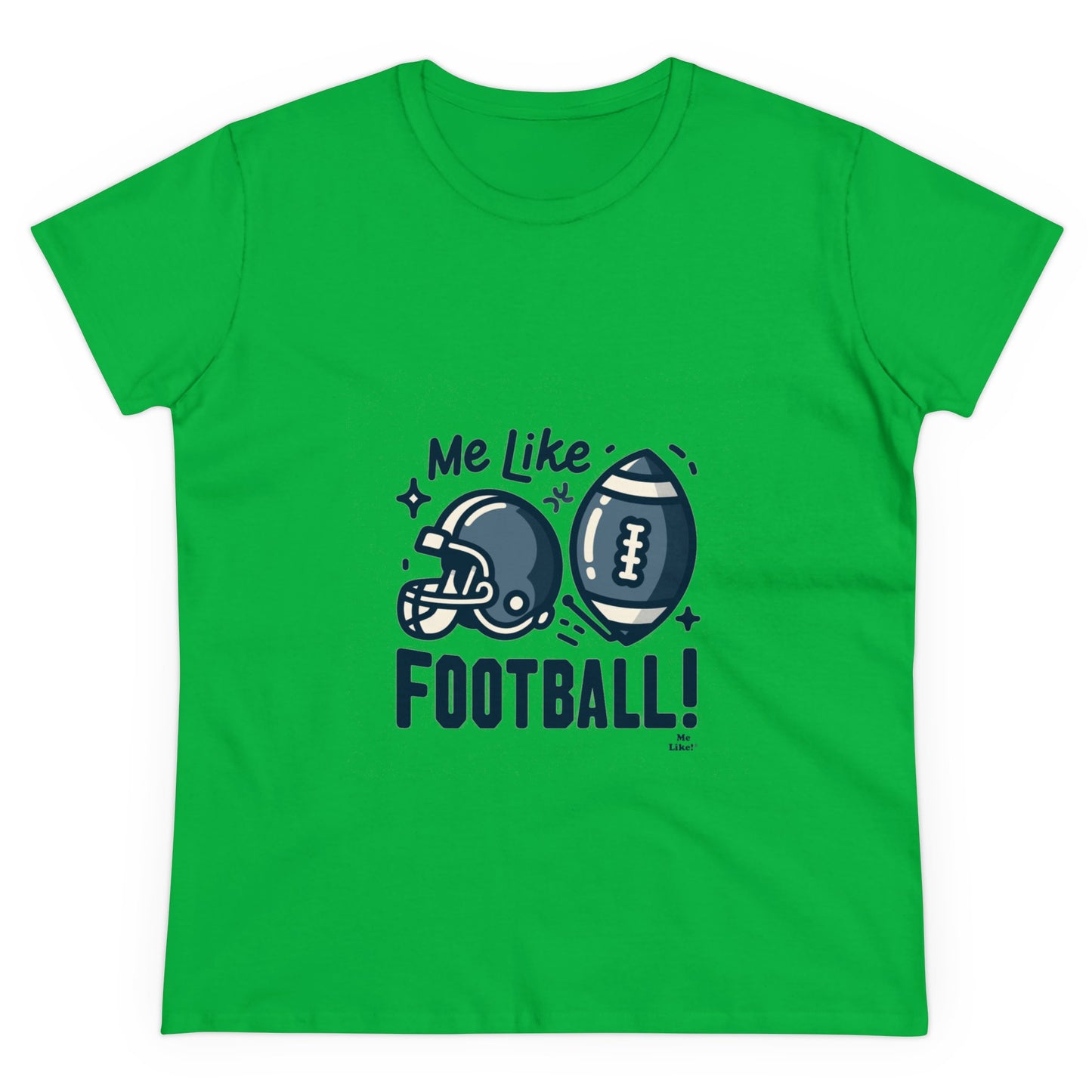 Me Like Football! - Women's Heavy Cotton Tee - (Football #3)