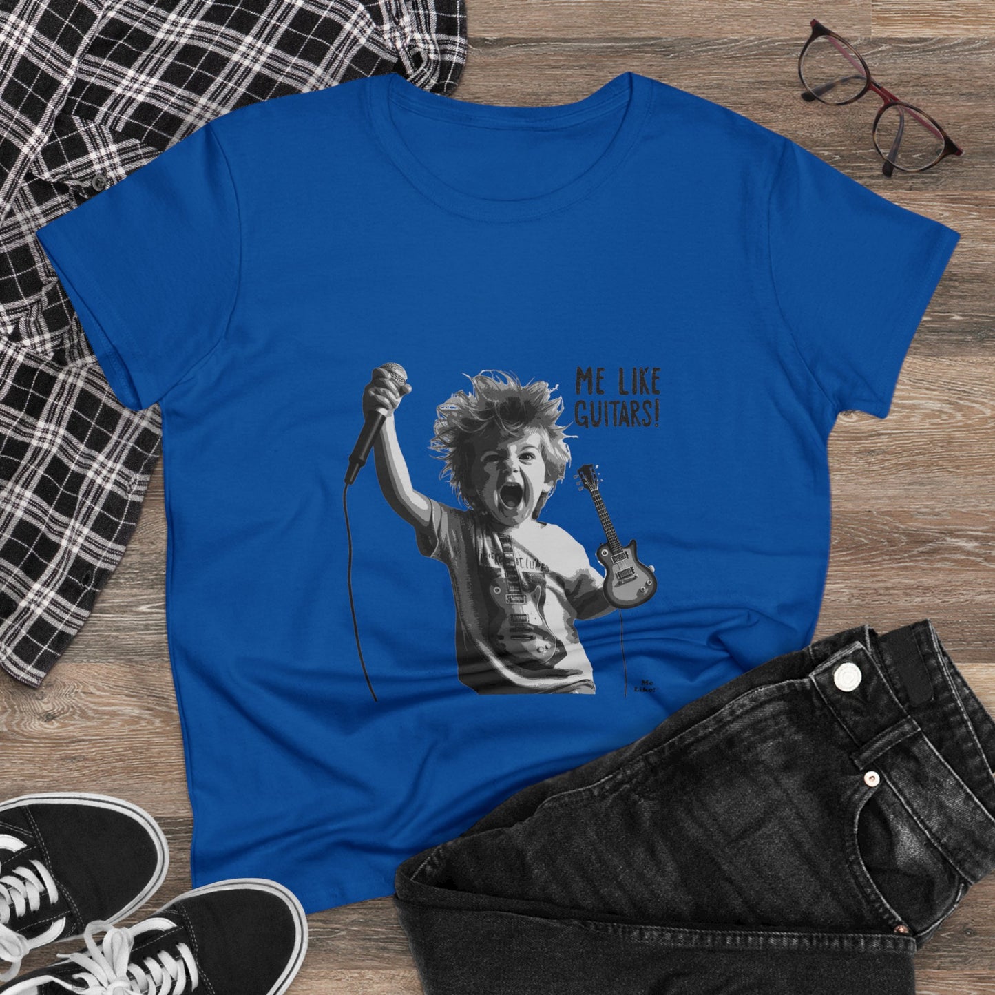 Me Like Guitars! - Women's Cotton Tee - Punk #2