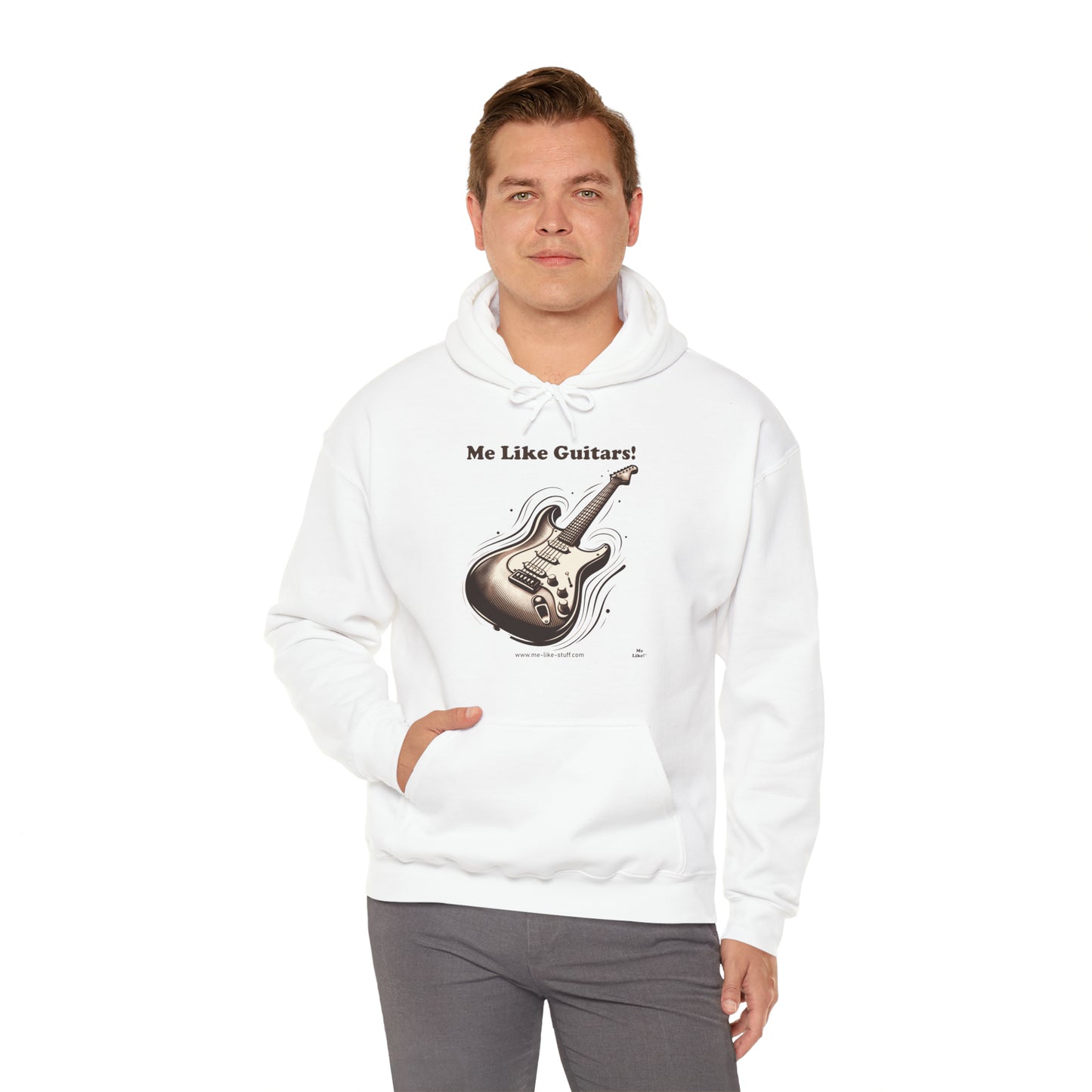 Unisex Heavy Blend™ Hooded Sweatshirt - Me Like Guitars! (Electric #3)