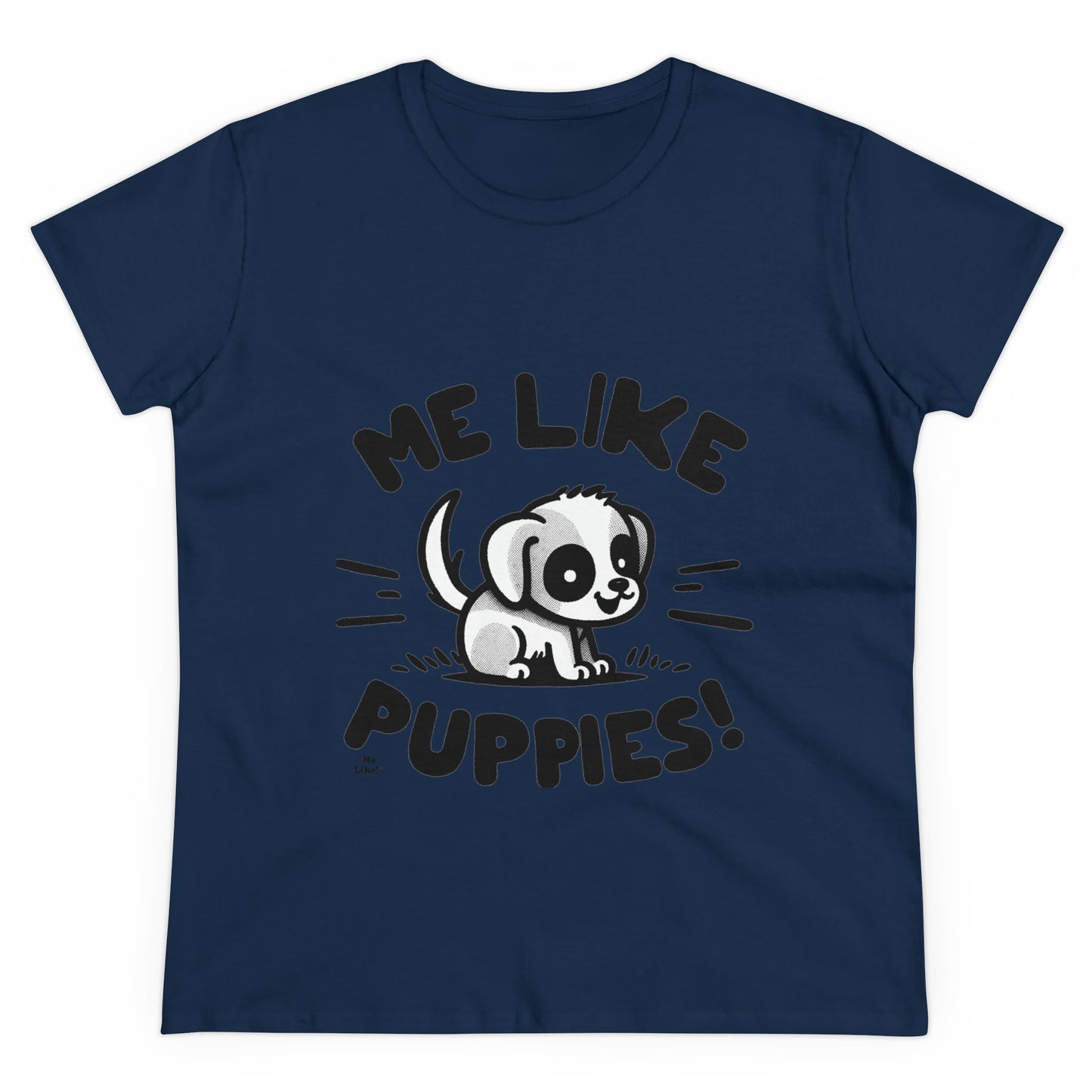 Me Like Puppies! - Women's Heavy Cotton Tee - (#2)