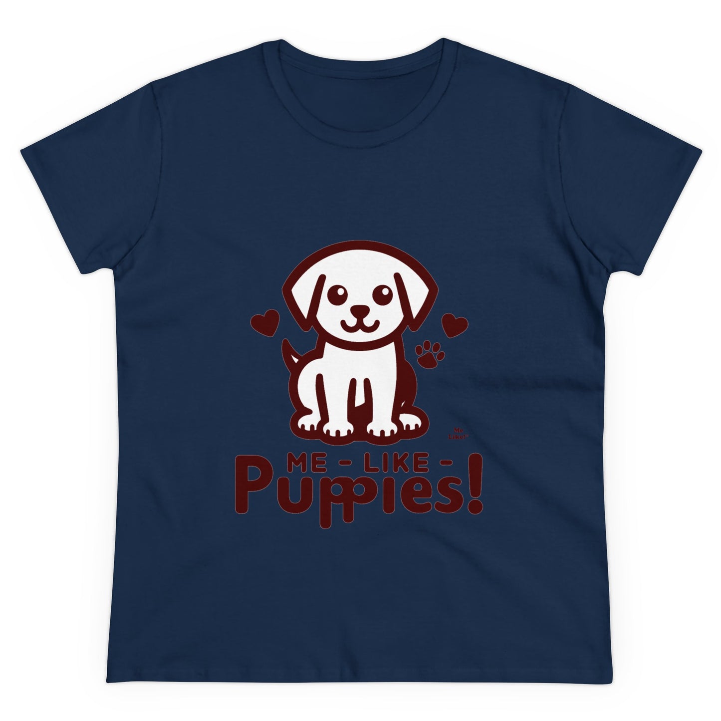 Me Like Puppies! - Women's Heavy Cotton Tee - (#1)