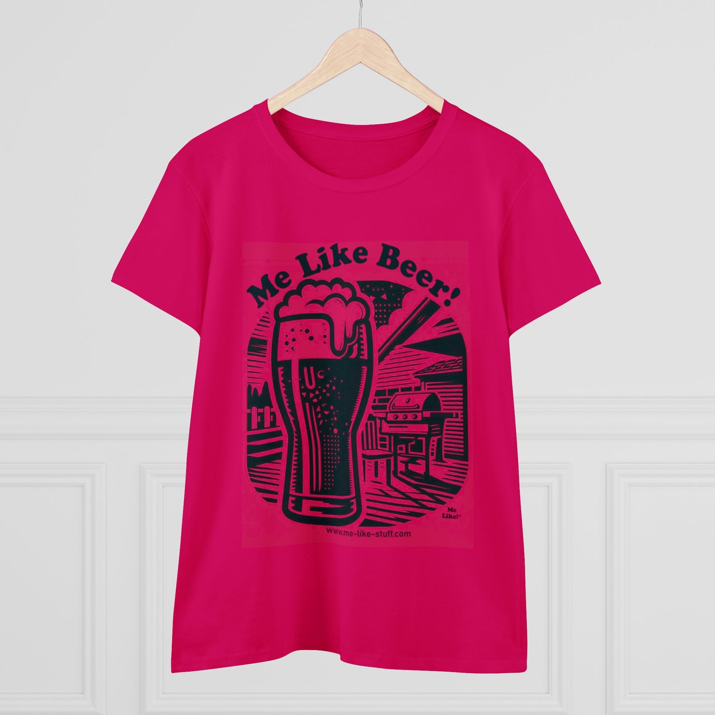 Women's Heavy Cotton Tee - Me Like Beer! (#1)