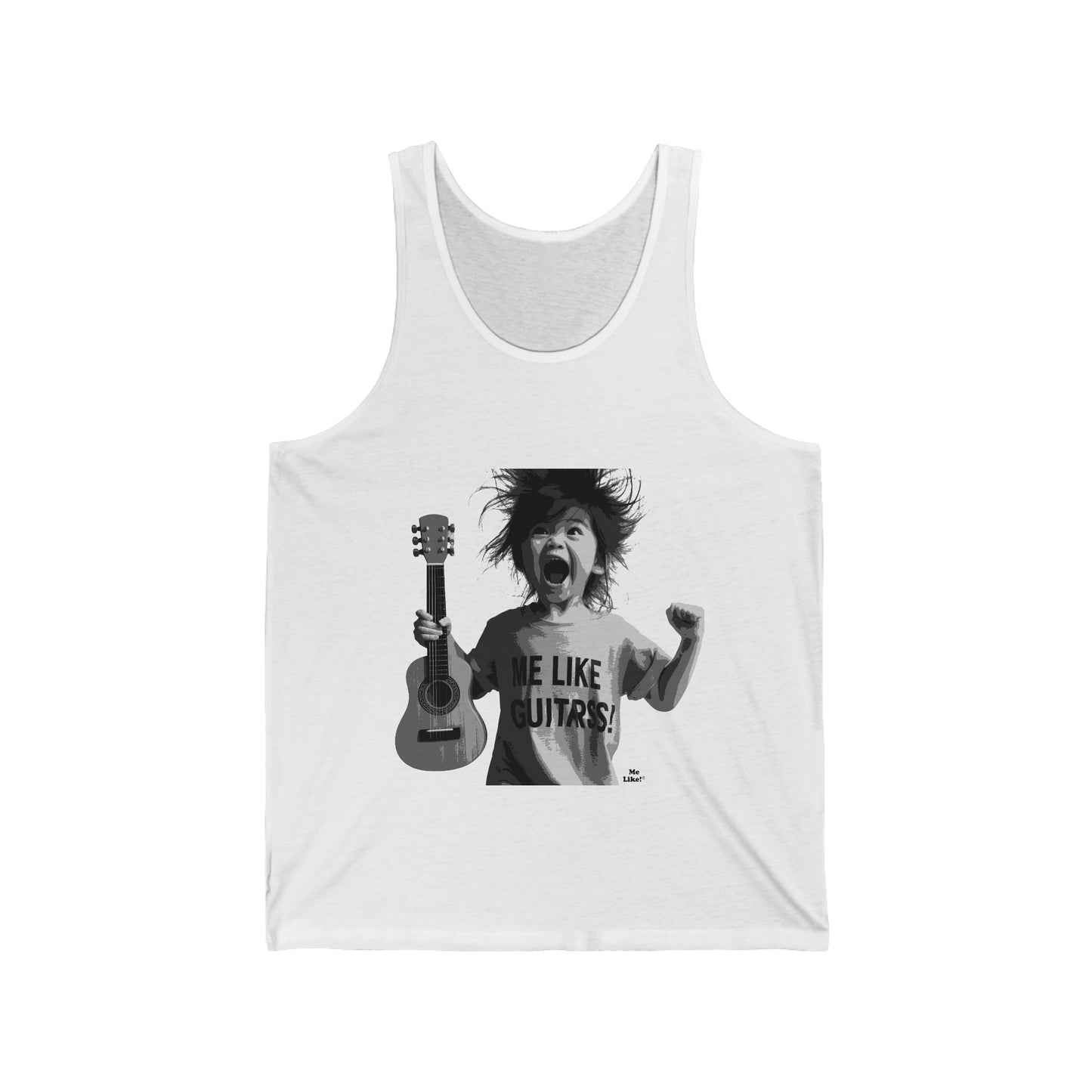 Me Like Guitars! - Unisex Jersey Tank - Punk #1