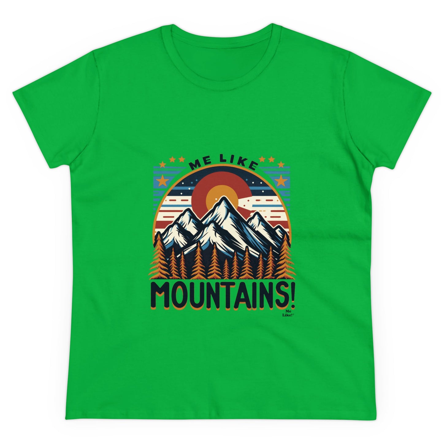 Me Like Mountains! - Women's Heavy Cotton Tee - (Mountains #5)