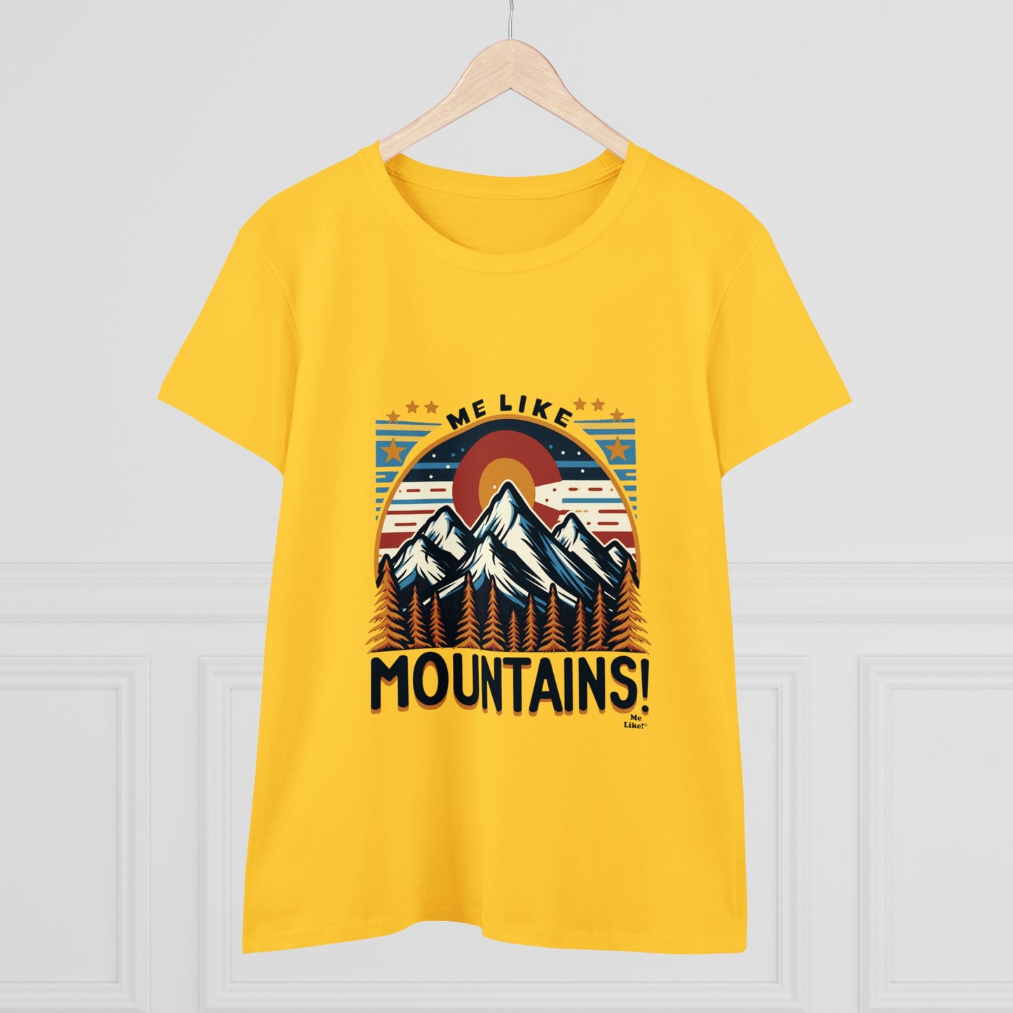 Me Like Mountains! - Women's Heavy Cotton Tee - (Mountains #5)