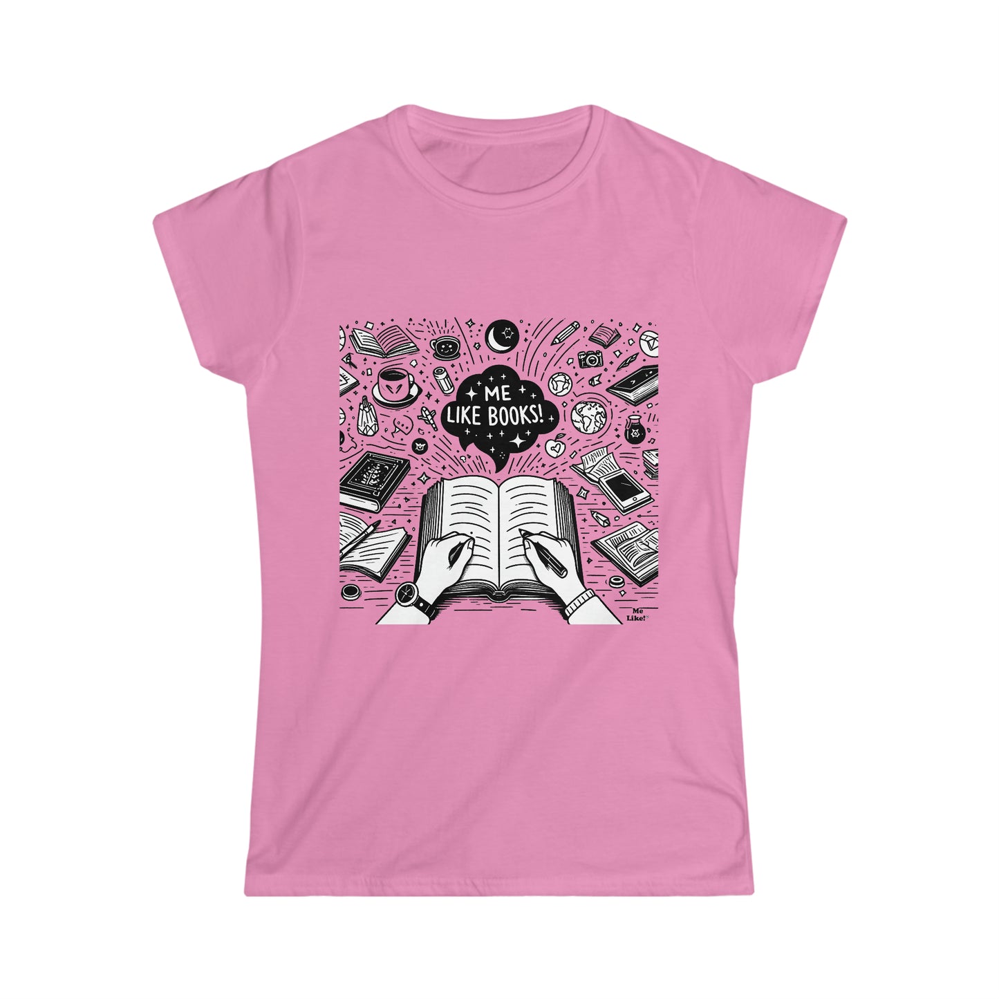 Me Like Books! - Women's Softstyle Tee -  (Books #3)