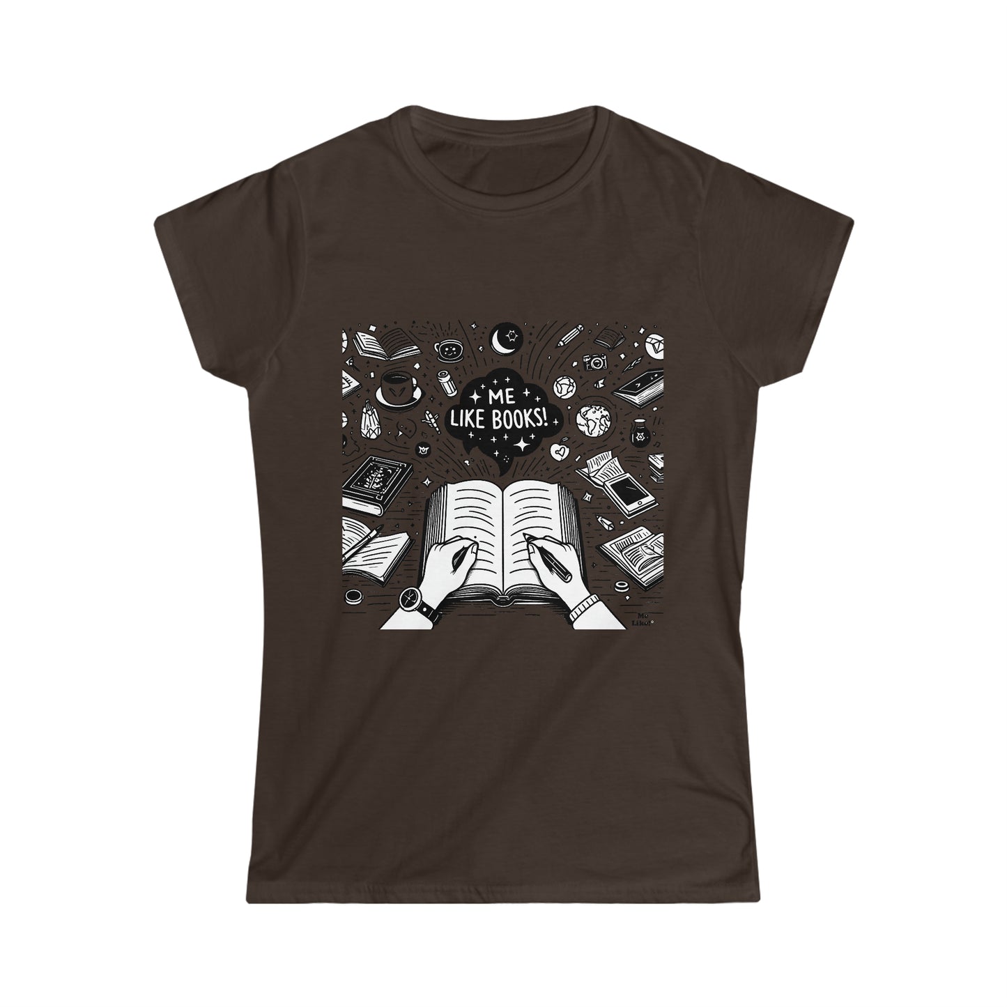 Me Like Books! - Women's Softstyle Tee -  (Books #3)