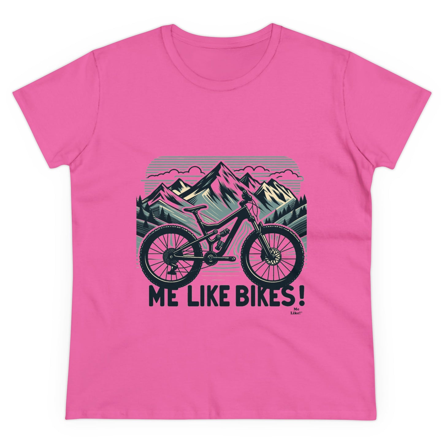 Me Like Bikes! - Women's Heavy Cotton Tee - (Mountain Bike #5)