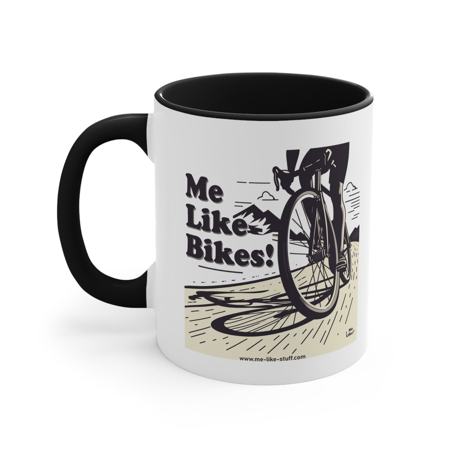 Accent Coffee Mug, 11oz - Me Like Bikes! (RB #2)