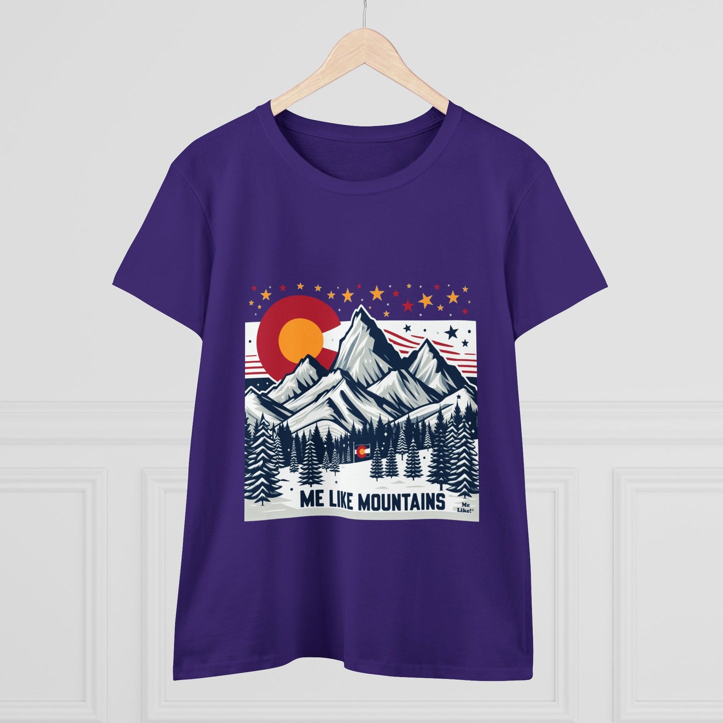 Me Like Mountains! - Women's Heavy Cotton Tee - (Mountains #6)