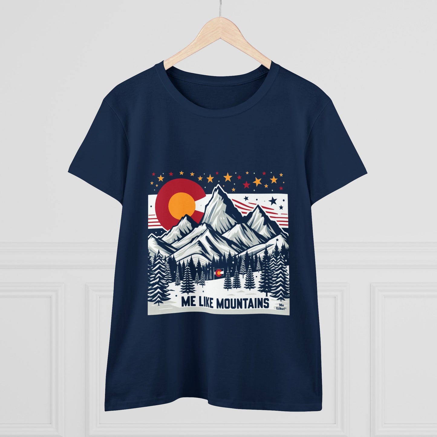 Me Like Mountains! - Women's Heavy Cotton Tee - (Mountains #6)