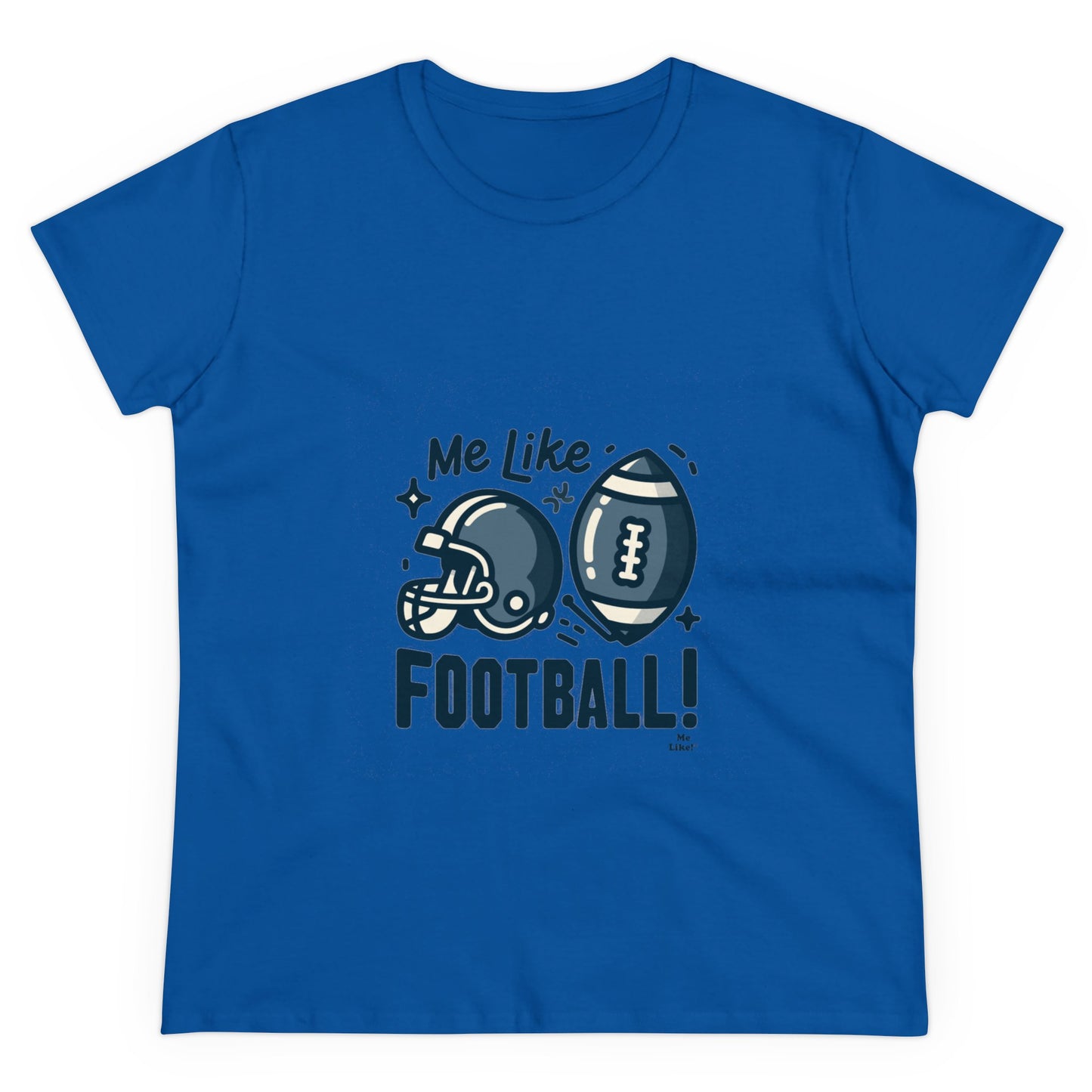 Me Like Football! - Women's Heavy Cotton Tee - (Football #3)