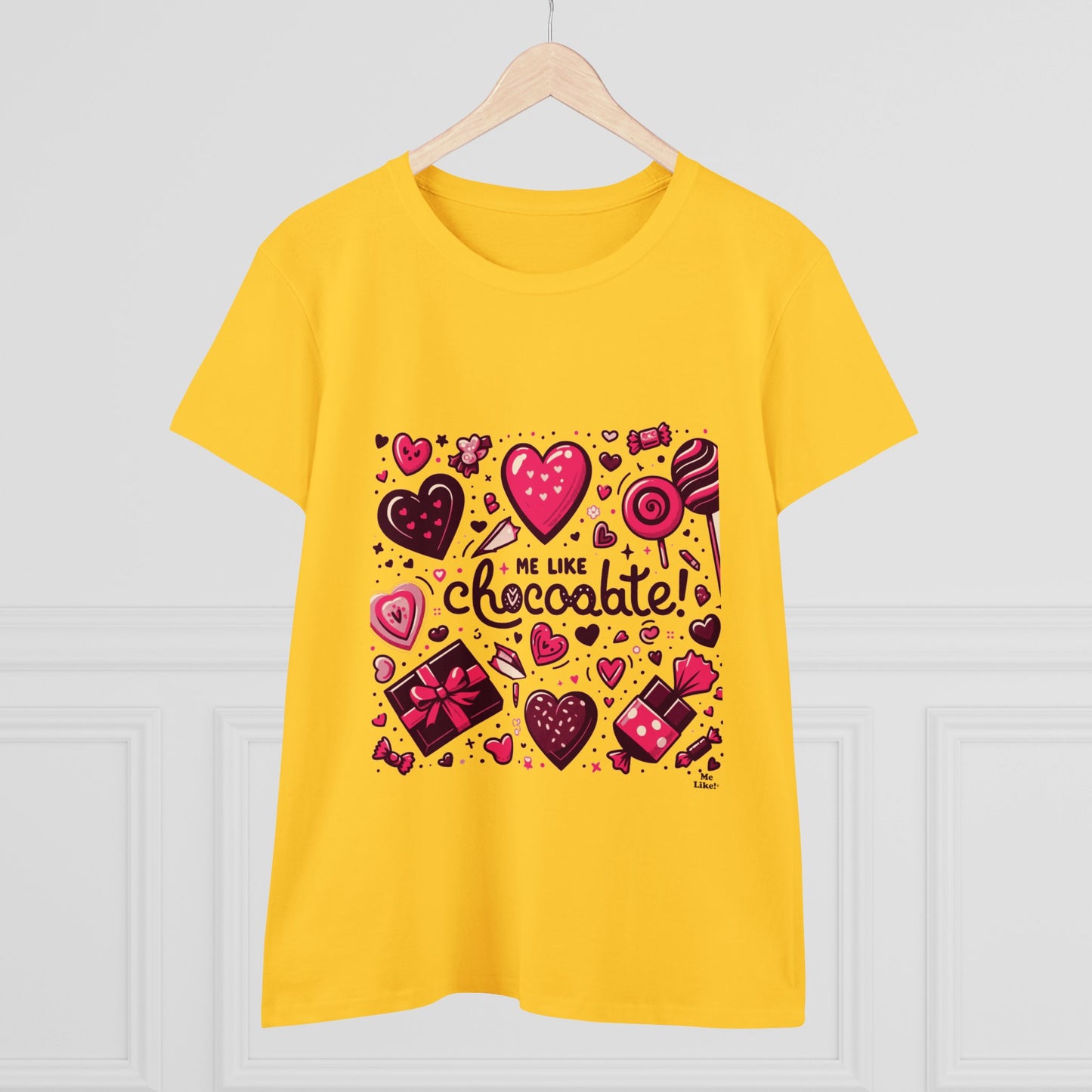 Me Like Chocolate! - Women's Heavy Cotton Tee - (Chocolate #1)