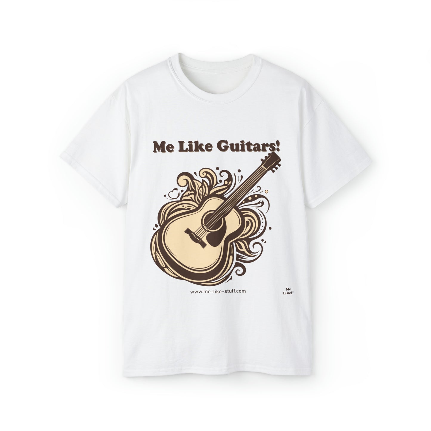 Unisex Ultra Cotton Tee - Me Like Guitars! (Acoustic #1)