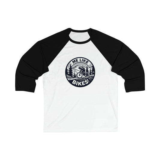 Me Like Bikes! - Unisex 3\4 Sleeve Baseball Tee - (Mountain Bike #4)