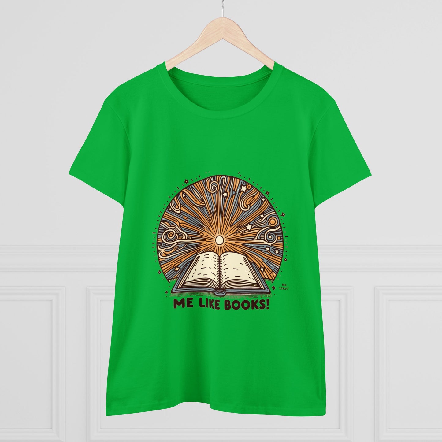 Me Like Books! - Women's Heavy Cotton Tee - (Books #2)