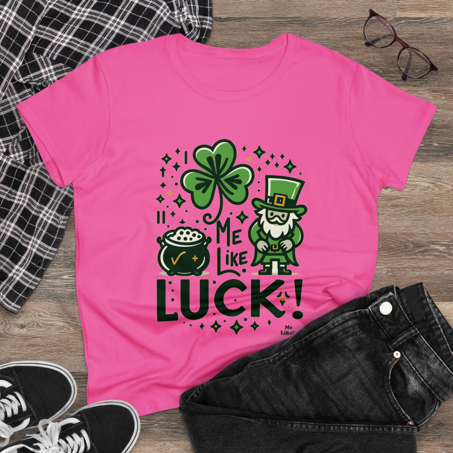 Me Like Luck! - Women's Heavy Cotton Tee - (St. Patrick's Day #4)