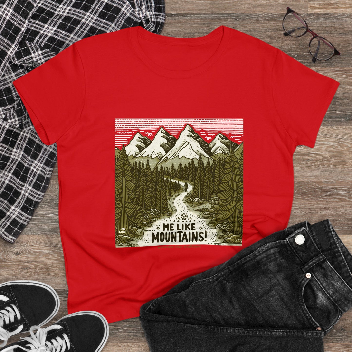 Me Like Mountains! - Women's Heavy Cotton Tee - (#3)