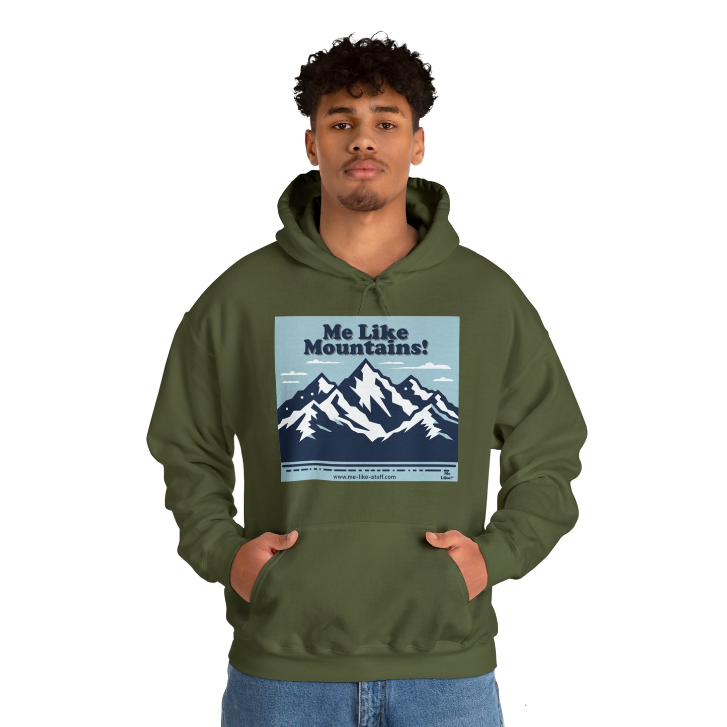 Unisex Heavy Blend™ Hooded Sweatshirt - Me Like Mountains! (#2)