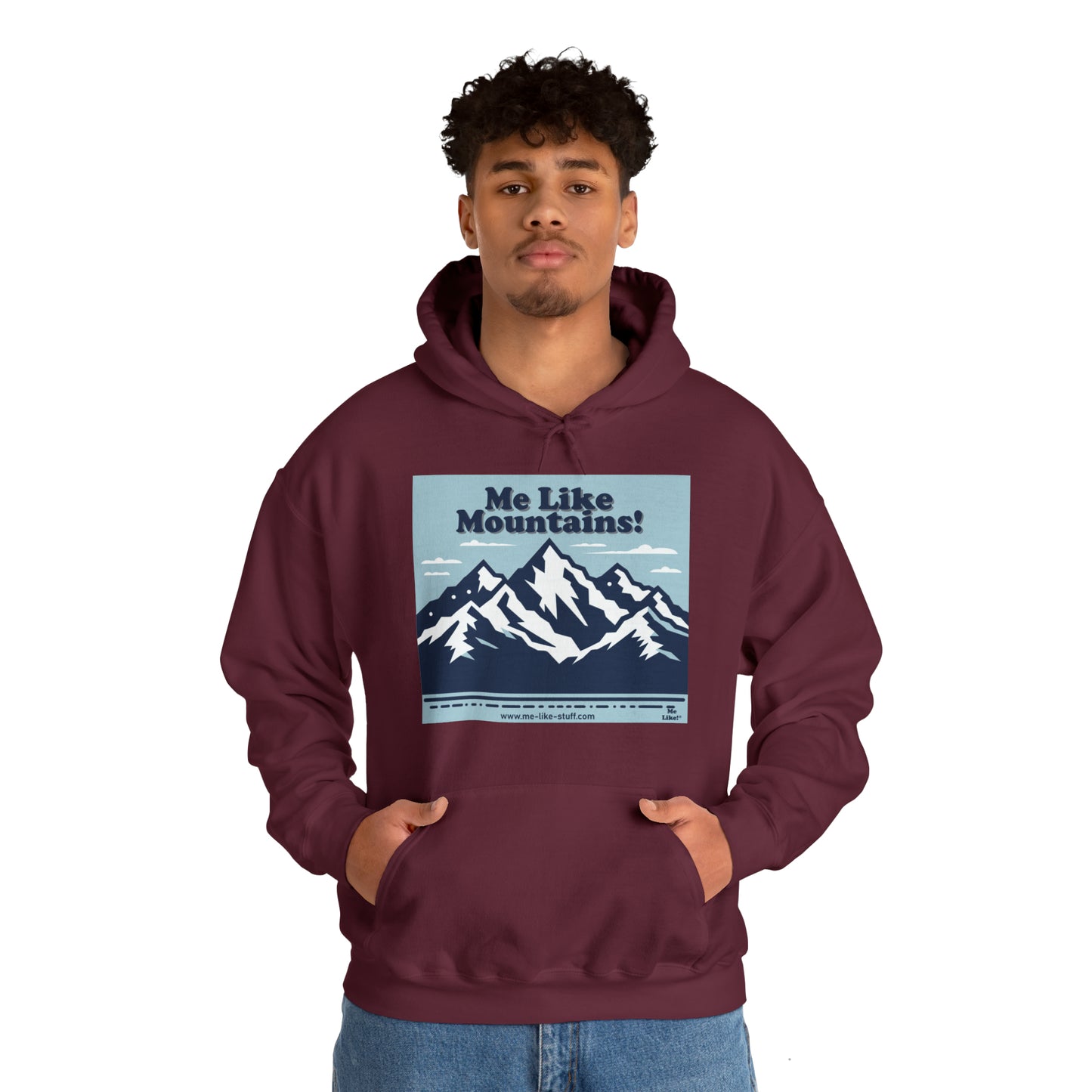 Unisex Heavy Blend™ Hooded Sweatshirt - Me Like Mountains! (#2)