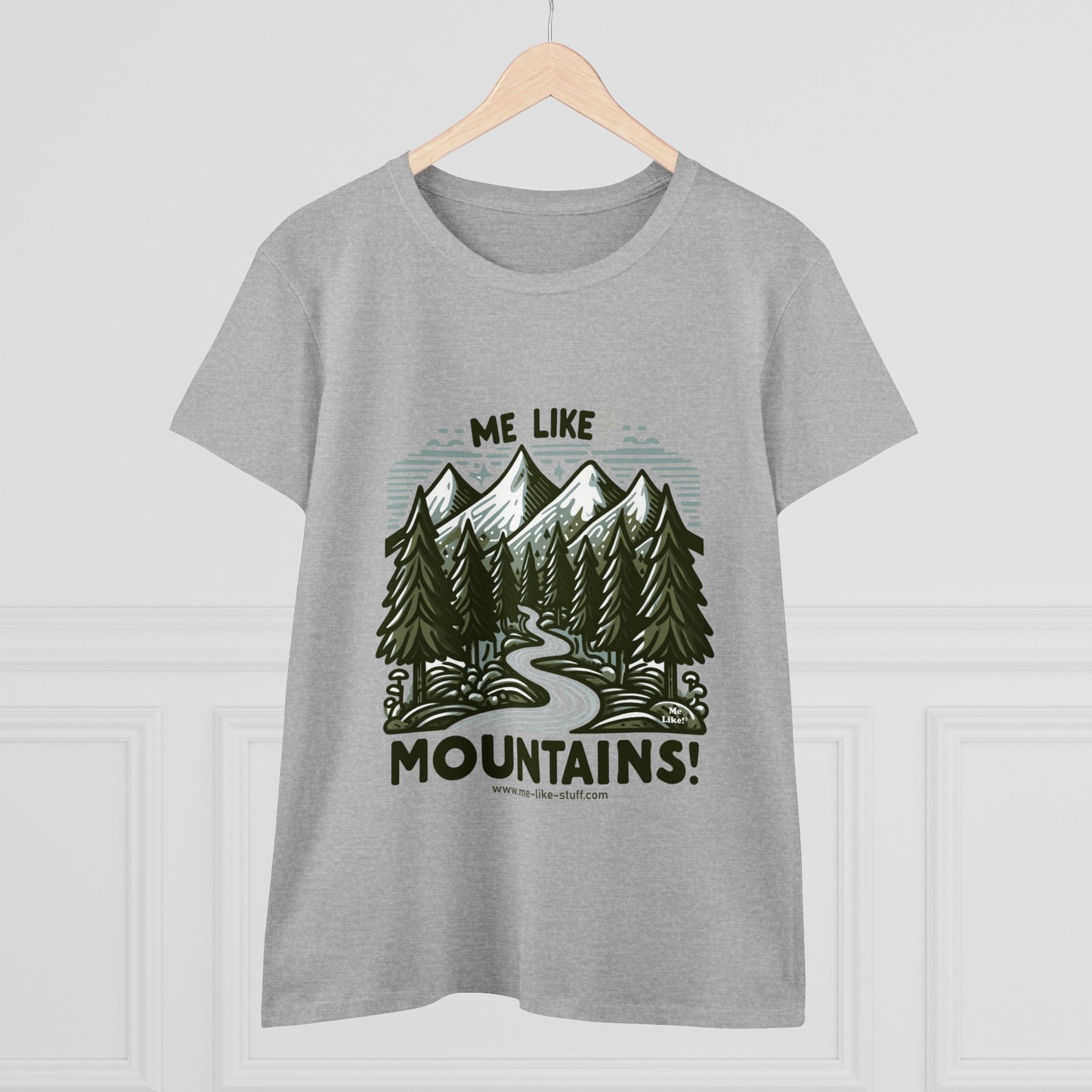 Me Like Mountains! - Women's Heavy Cotton Tee - (#4)