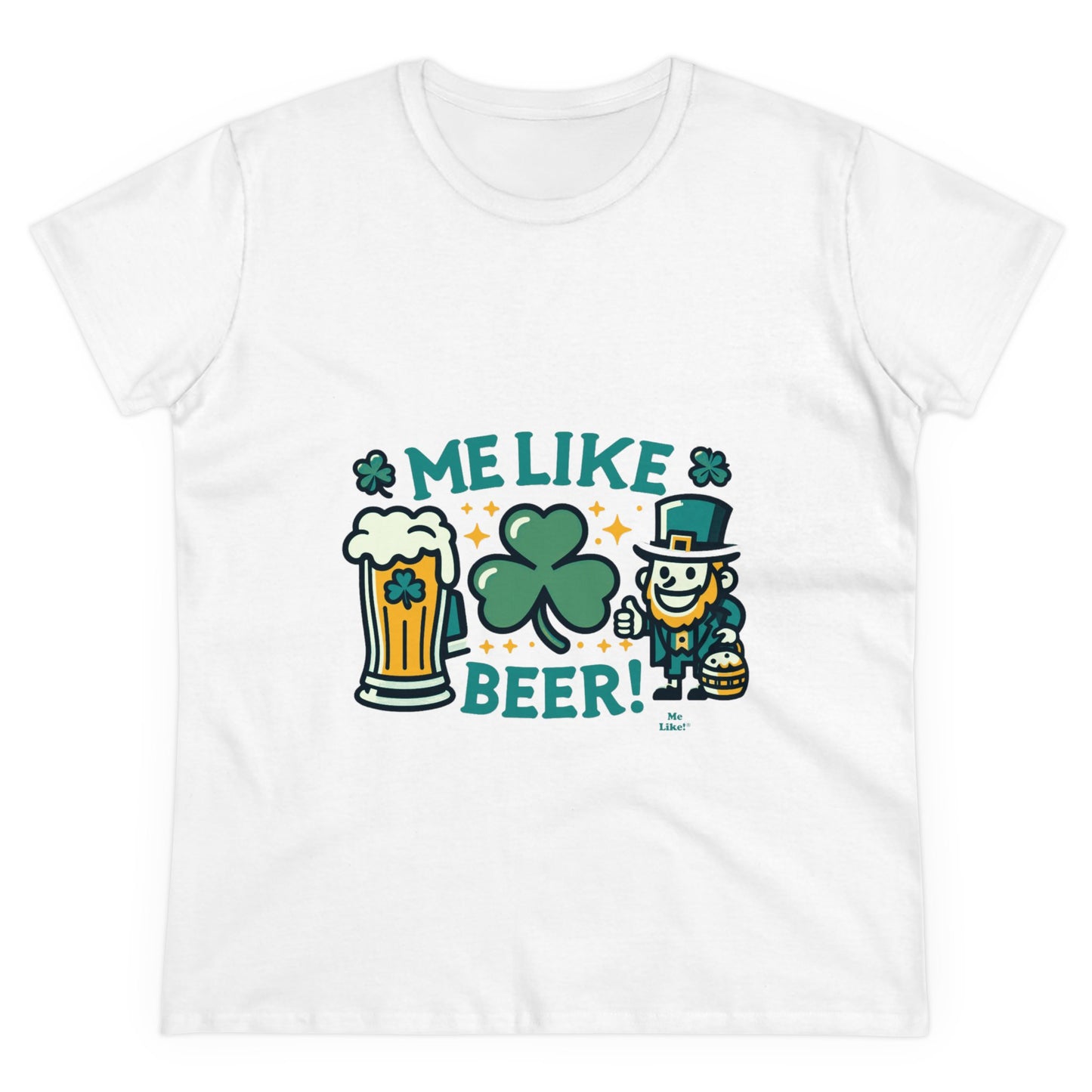 Me Like Beer! - Women's Heavy Cotton Tee - (St. Patrick's Day #1)