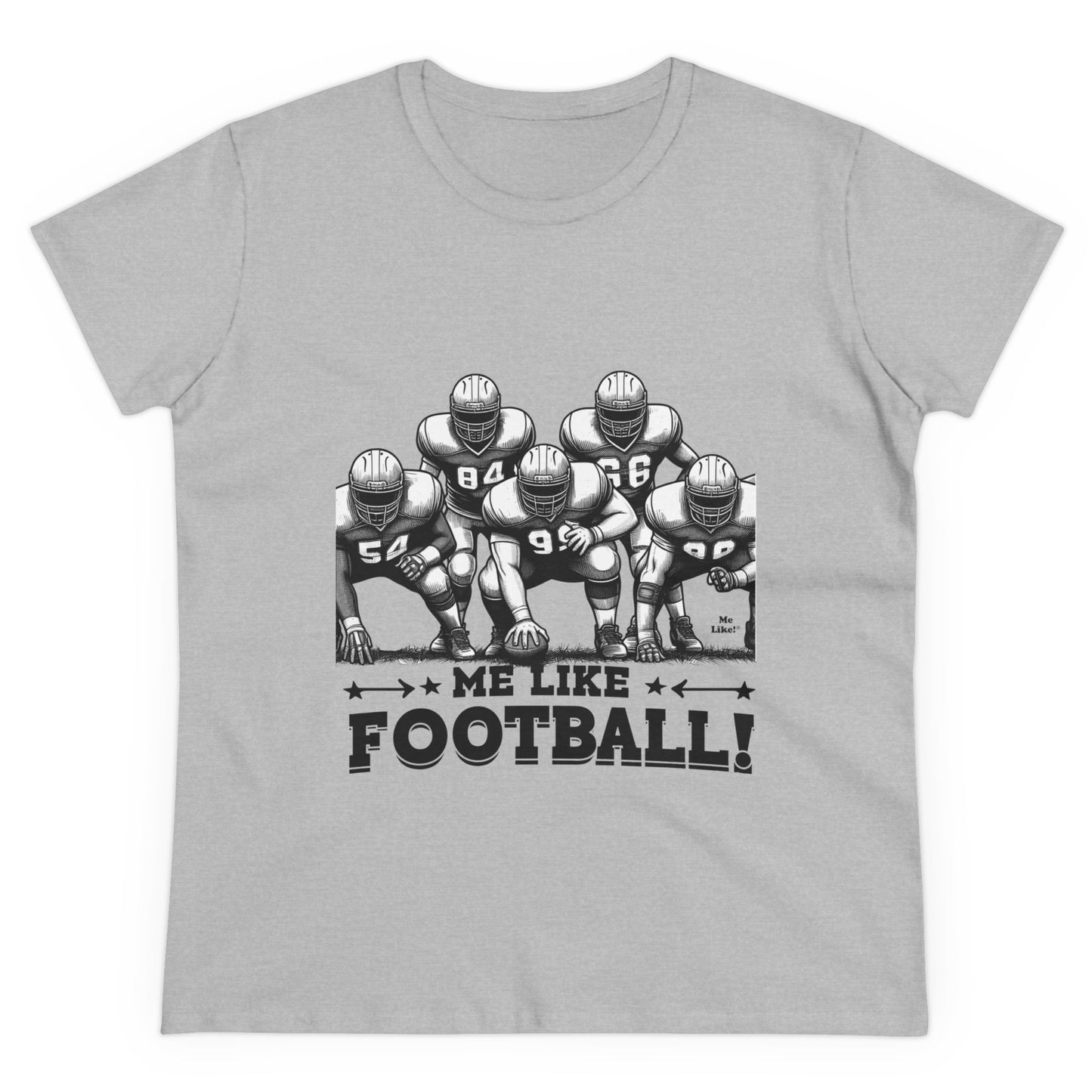 Me Like Football! - Women's Heavy Cotton Tee - (Football #2)